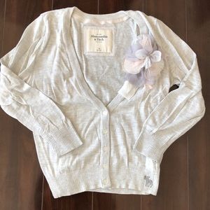 Light gray cardigan sweater